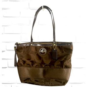 Coach monogram brown purse